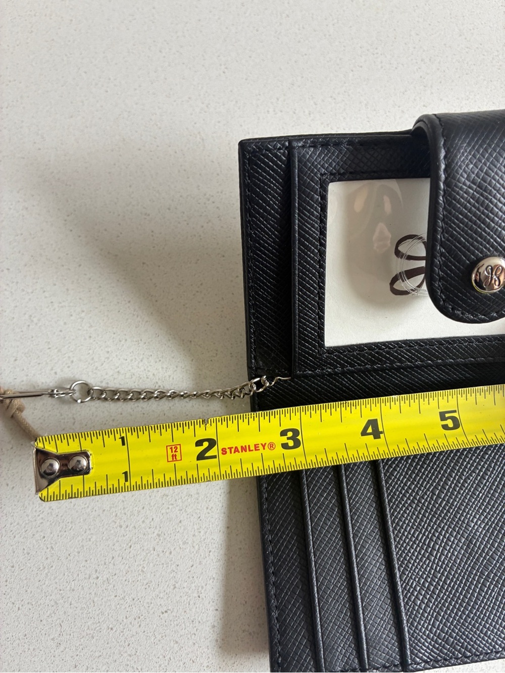 Hobo Essential Card Case Black Leather Snap Wallet - Picture 9 of 11